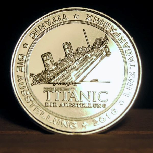Moneda baño de plata Titanic