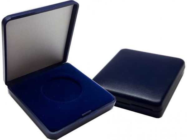 caja azul para medallas